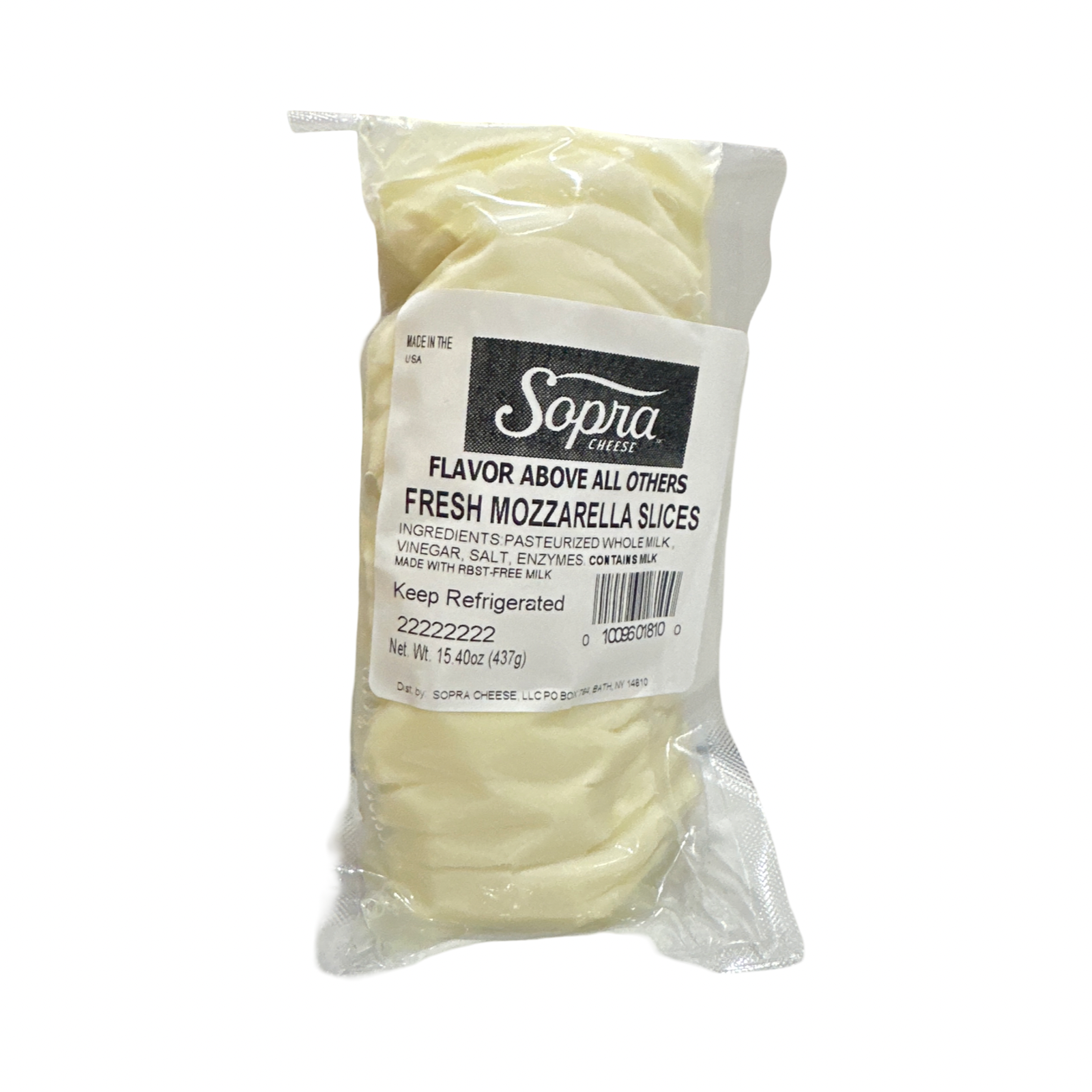 SLICED MOZZ LOGS 22 SLICE SOPRA