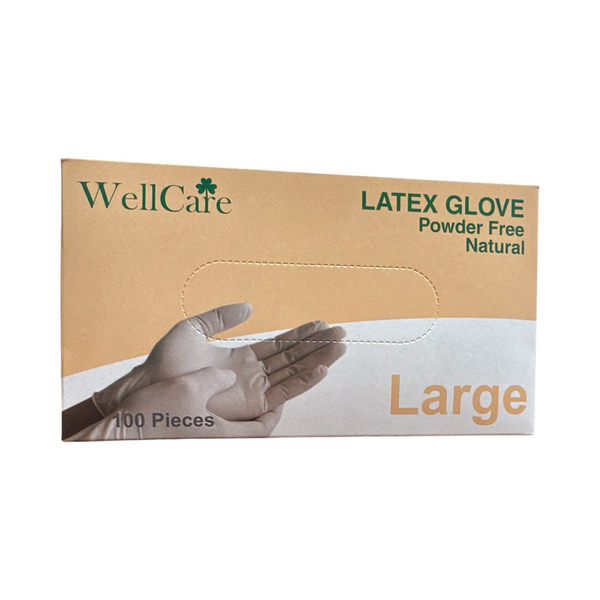 LATEX LARGE GLOVES POWDER FREE