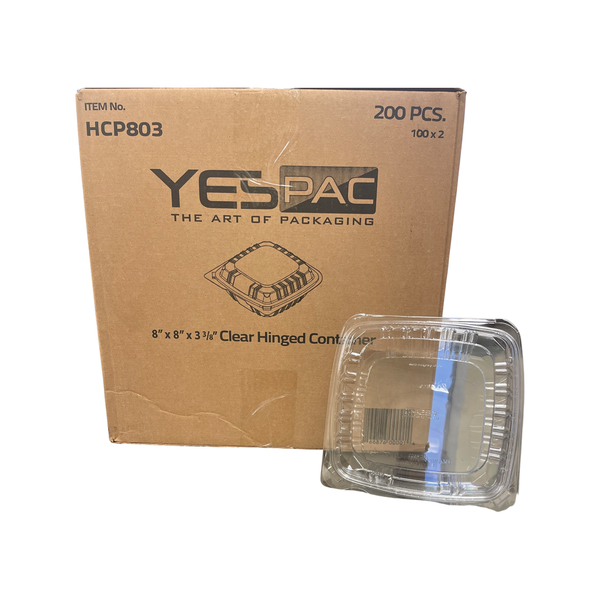 8X8 CLEAR HINGED CONTAINER 112690