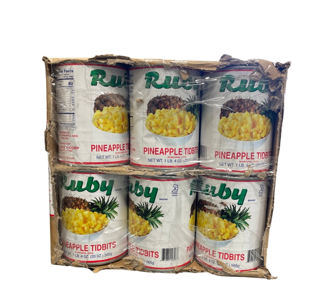 PINEAPPLE TIDBITS (12 20 OZ) RUBY.